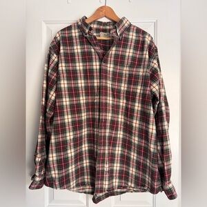 L.L. Bean Men's Plaid Flannel Shirt XL Reg red, green, blue